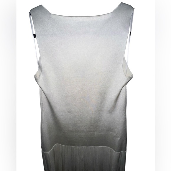 NWOT Ralph Lauren Purple Label Ivory Pleated Midi Dress Made In Italy Medium - Picture 9 of 12